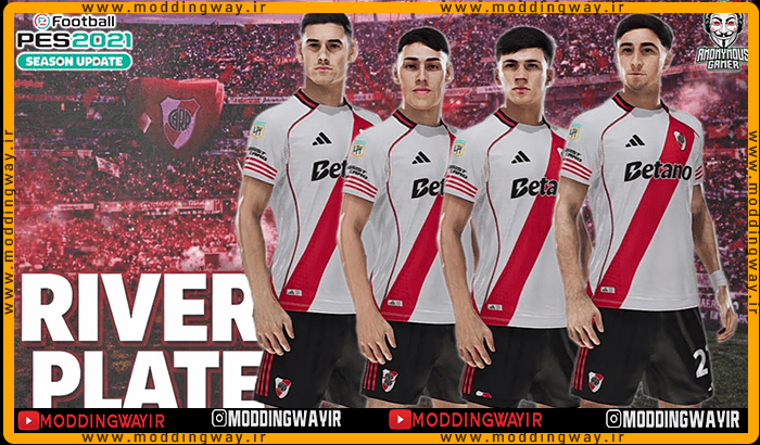 فیس پک River Plate 2025-26 برای PES 2021