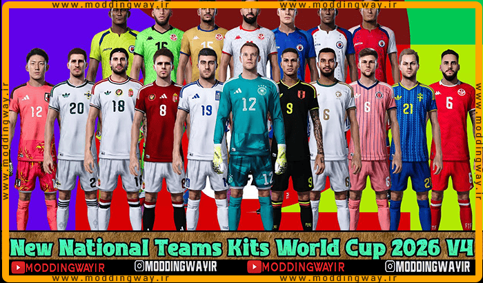 کیت پک National Teams World Cup 2026 برای PES 2021
