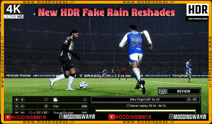 ماد گرافیکی HDR Fake Rain برای PES 2021