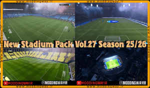 استادیوم پک Stadium Pack V27 Remake 2026 برای PES 2021