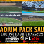 استادیوم پک Saudi Stadium Pack 2025 برای PES 2021