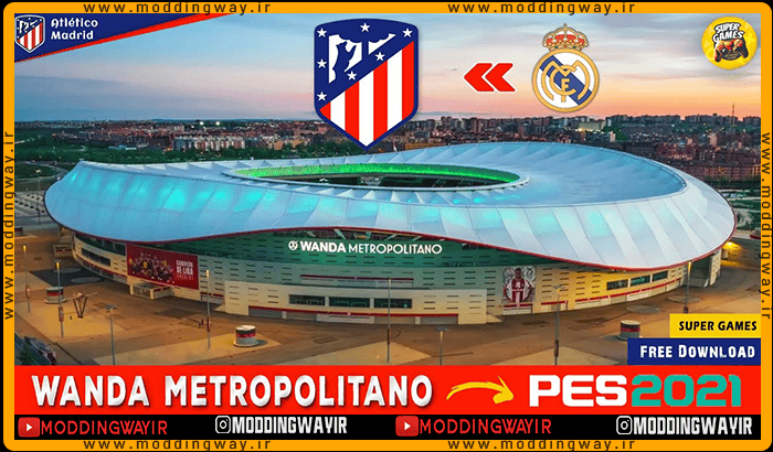 استادیوم Wanda Metropolitano 2025 برای PES 2021