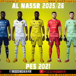 کیت پک Al Nassr 2025-2026 برای PES 2021