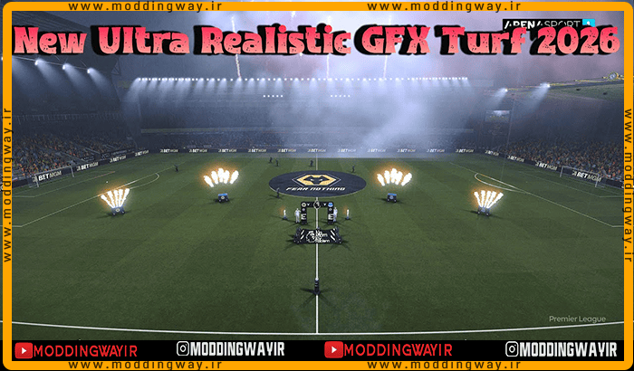 ماد گرافیکی Ultra Realistic GFX Turf 2026 برای PES 2021