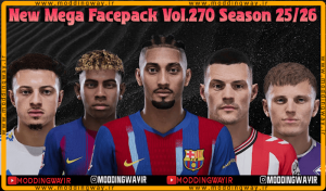 فیس پک new season 25-26 v270 برای PES 2021