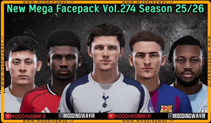 فیس پک new season 25-26 v274 برای PES 2021